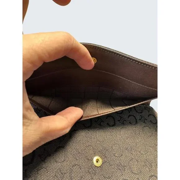 Vintage Celine Macadam Canvas Continental Wallet – Brown - Picture 6 of 7